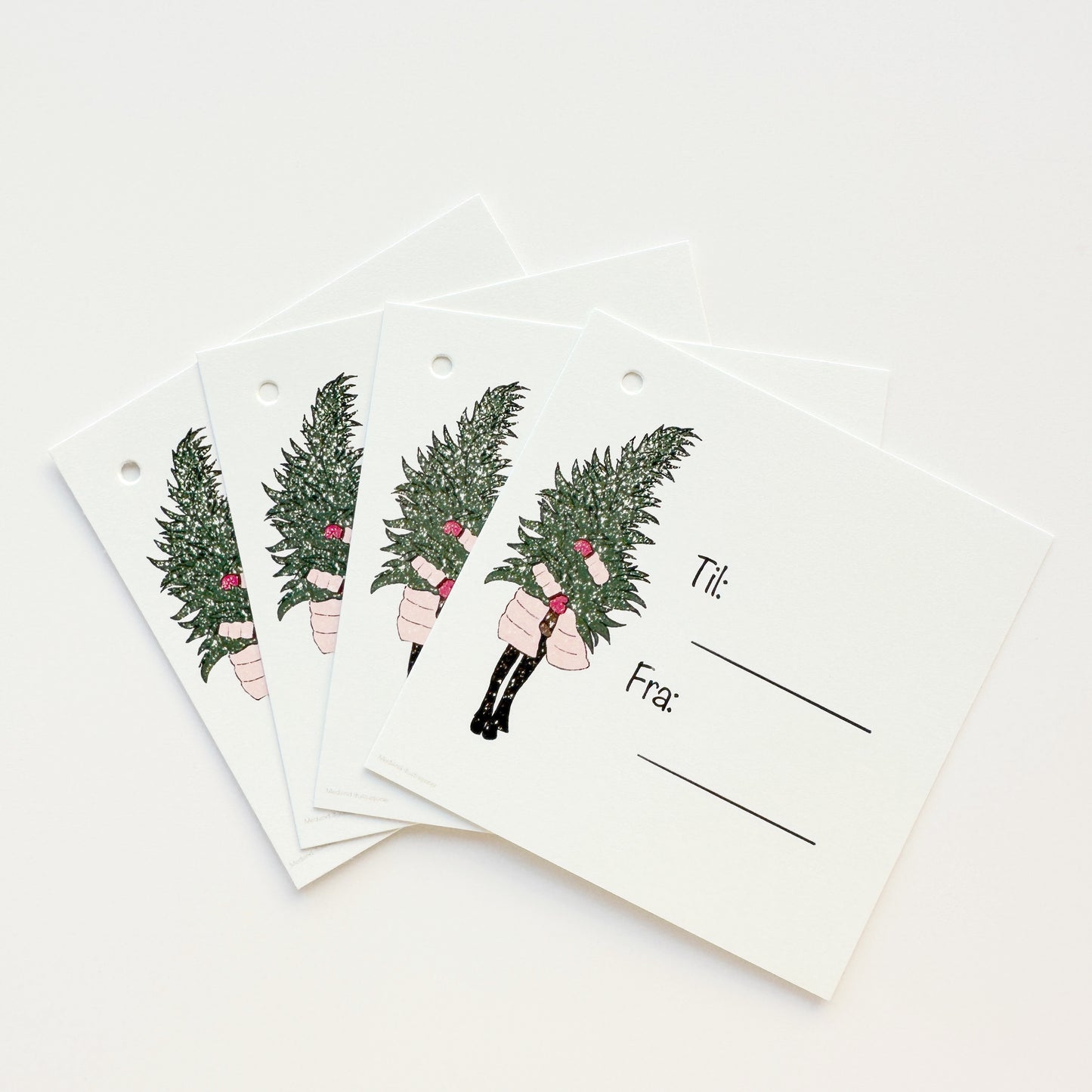 Jul i nord -Til/fra-lapp (4stk)