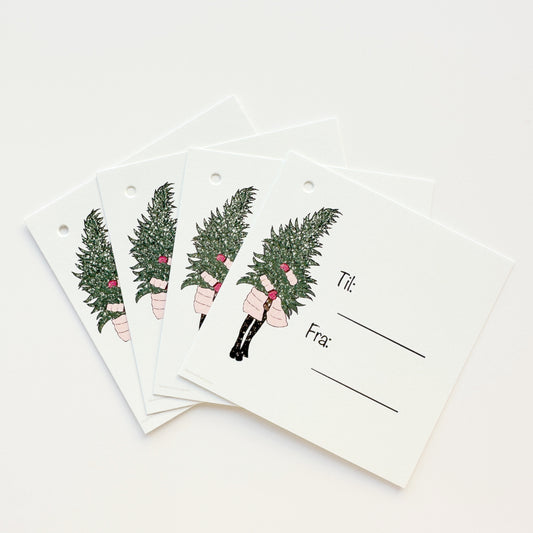 Jul i nord -Til/fra-lapp (4stk)