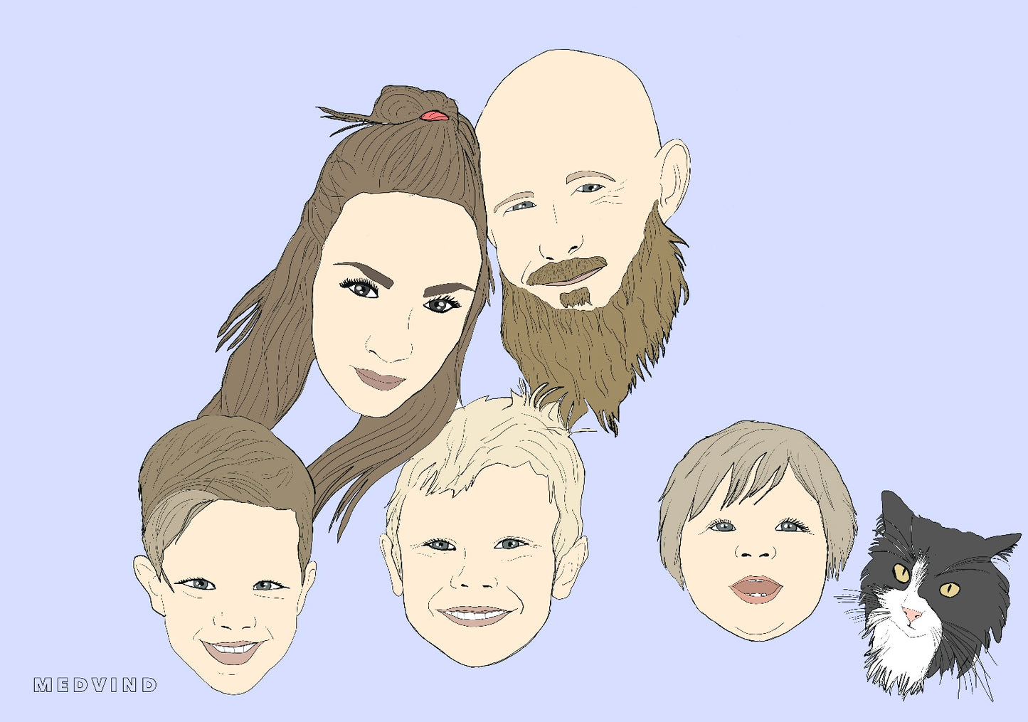 Familiebilde. Hode