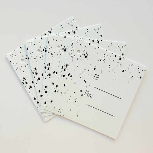 Dots til/fra-lapp (4stk)